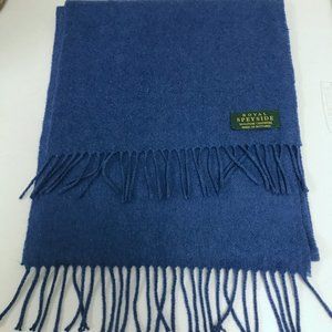Royal Speyside Scotland 100% cashmere shawl / scarf deep blue